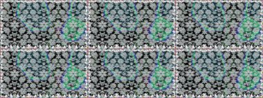 Hediye ambalaj kağıdı, tebrik kartları, posterler ve pankart tasarımı. Raster düz çiçekleri pürüzsüz desen. Gri renkli çiçekler.