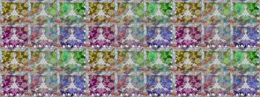 Rengarenk çiçekleri ve doğal renklerde yaprakları olan harika, pürüzsüz çiçek deseni. Halk tarzı. Modern çiçek arkaplanı. Moda baskıları için zarif bir şablon.