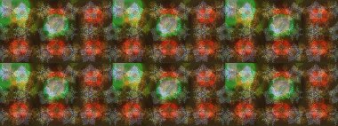 Raster düz çiçek çizim deseni. Kahverengi renkli çiçekler. Tasarım hediye paketi, tebrik kartları, posterler ve afiş tasarımı.