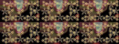 Kahverengi renkli çiçekler. Asya tekstil tarzında. Raster illüstrasyonu. Raster illüstrasyonu. Çiçek desenini çiz.