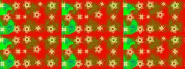 Kırmızı renkte çiçekler. Sevimli çiçek raster deseni. Düz Çiçek Elementleri Tasarımı. Renk Bahar Teması eskiz şablonu.