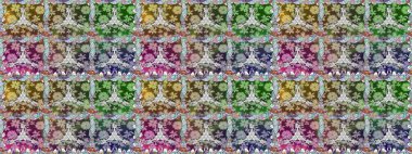 Raster illüstrasyonu. Tarafsız renklerde çiçekler. Kusursuz çiçek deseni duvar kağıdı için kullanılabilir.