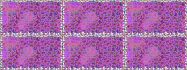 Kusursuz. Menekşe arkaplanda resim. Kelebek deseni. Kumaş, tekstil, baskı ve davetiye örnekleri. Raster..