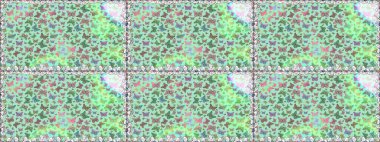 Raster illüstrasyonu. Karala, karala, karala. Kusursuz desen. Tekstil baskısı için ekose kelebek. Mavi renkler üzerine resim.