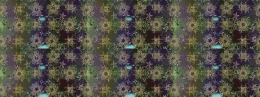 Raster illüstrasyonu. Asya tekstil tarzında. Çiçek desenli çizim. Raster illüstrasyonu. Gri renkli çiçekler.