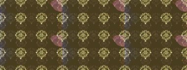 Raster altın desen. Doğu tarzı arabesk. Altın elementli kahverengi, yeşil ve gri renkler. Kusursuz altın desenli bukleler. Raster illüstrasyonu.