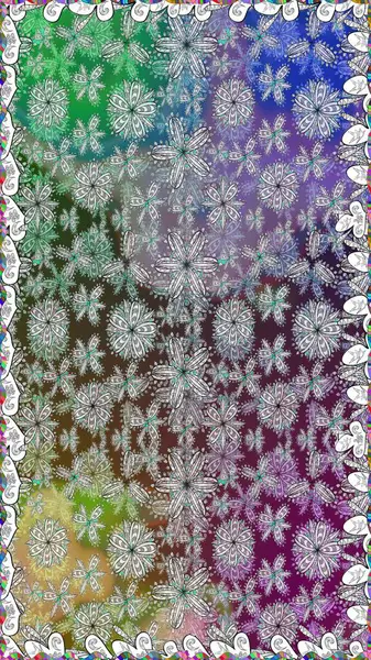 Çiçek deseni. Gri renkli çiçekler. Şatafatlı bahar bahçesi dokusu. Gri renklerde çiçeksiz. Raster illüstrasyonu.