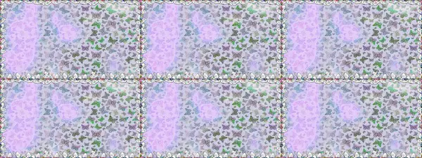 Kumaş, kağıt, ambalaj kâğıdı ve duvar kağıdı tasarımı için güzel bir arka plan. Renkli kelebeklerin kusursuz arka planı. Raster illüstrasyonu.