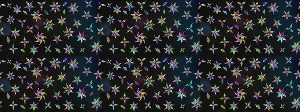 Robot resim. Küçük çiçekte güzel bir desen. Küçük renkli çiçekler. Moda baskıları için zarif bir şablon. Motley illüstrasyonu. Çiçekli bahar çiçekleri.