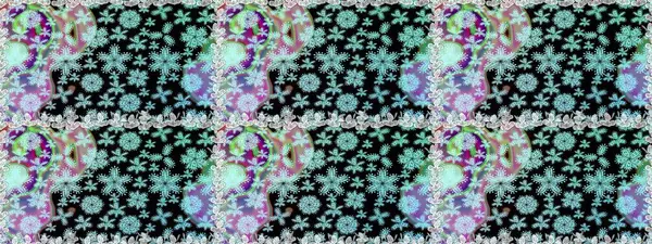 Siyah ve nötr kıvırcık çiçekler siyah ve nötr renklerde şekillenir. Klasik çiçek tasarımı elementleri. Raster illüstrasyonu.