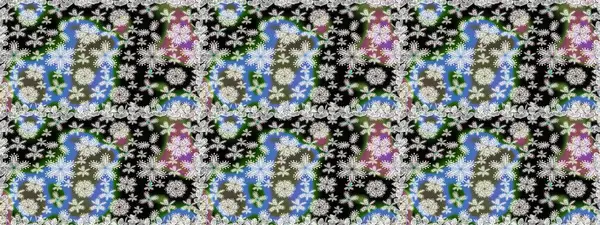 Tarafsız ve gri renklerde. Raster illüstrasyonu. Tarafsız ve gri renkli papatyalar deseni.