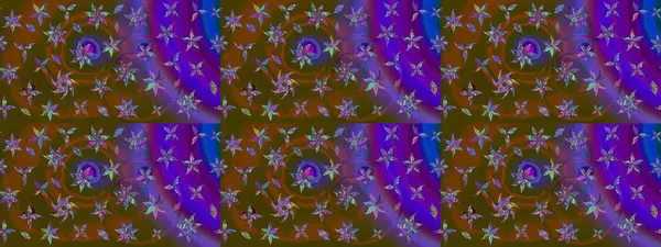 Kahverengi renkli çiçekler. Raster düz çiçek çizim deseni. Tasarım hediye paketi, tebrik kartları, posterler ve afiş tasarımı.