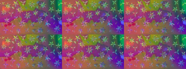 Çiçekler suluboya eskiz deseni. Raster Stili kumaş deseni.