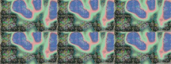 Vadinin mavi renkli çiçekleri. Çiçeksiz desenlerin çizimi.