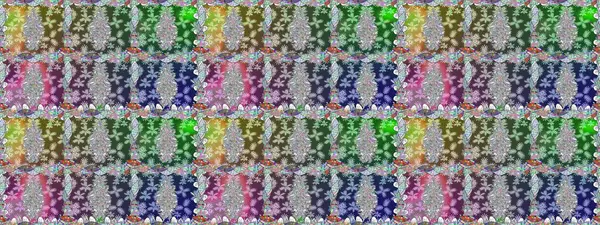 Retro tekstil tasarım koleksiyonu. 1950-1960 motifleri. Tarafsız, tarafsız. El çizimi çiçek unsurları olan soyut, dikişsiz raster deseni. Çiçekli ipek eşarp..