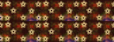 Raster illüstrasyonu. Noel tasarımı için. Kahverengi, yeşil ve kırmızı ikon silueti. Kutlamanın sembolü. Kar tanesi kışı kahverengi, yeşil ve kırmızı renklerde izole edilir. Yeni yıl işareti.