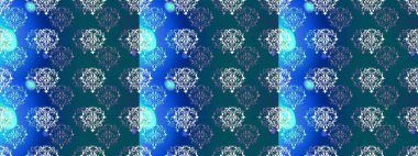 Mavi, nötr ve mor renklerde. Soyut çiçek desensiz arkaplan. Küçük çiçekteki sevimli çiçek deseni. Raster deseni. Raster illüstrasyonu.