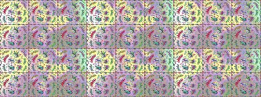 Küçük renkli çiçekler. Çiçekli yaz çiçekleri. Robot resim. Küçük çiçekte güzel bir desen. Moda baskıları için zarif bir şablon. Motley illüstrasyonu.