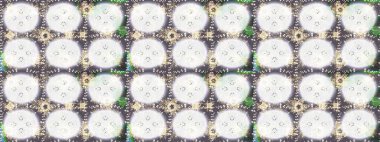 Kar taneleri radyal nötr, gri ve bej renkler. Renkli arka planda güzel kar taneleri. Raster illüstrasyonu..