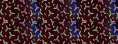 Soyut mandala veya kaprisli kar tanesi içini kaplamak sanat çizmek. Renkli arka plan üzerinde izole sevimli kar taneleri. Raster illüstrasyon.