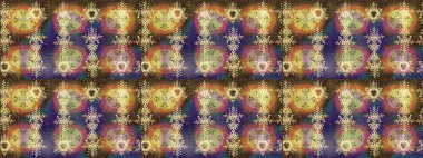 Bokeh kahverengisi, nötr, beigler ve kar taneleriyle dekoratif Noel arkaplanı. Raster illüstrasyonu.