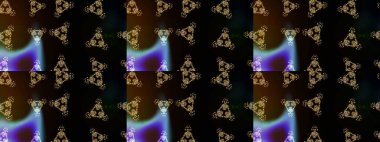 Raster illüstrasyonundaki çiçek desenli çizim. Siyah, kahverengi ve mavi renkte çiçekler.