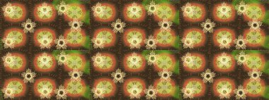 Raster illüstrasyonu. Kar tanelerinin soyut arkaplanlı Noel şablonu. Kahverengi ve nötr kar taneleri. Noel ve Yeni Yıl moda baskıları için tatil tasarımı.