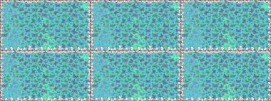 Güzel renkli kelebekler mavi ve nötr renklerde kaotik bir şekilde uçarlar. Raster. Uçan güvelerle kusursuz, çok renkli bir arka plan. Parlak kelebeklerin kusursuz arka planı. Kumaş için uygun.