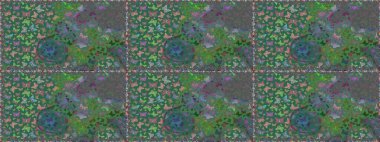 Raster illüstrasyonu. Güzel, pürüzsüz kelebek yineleme dokusu kontrastlı sırt katmanında izole edilmiş. Korunmak için vahşi yaşam böcekleri için arka plan. Doğa kelebeği temayı yeşil ve mavi renklerle tekrarlar.