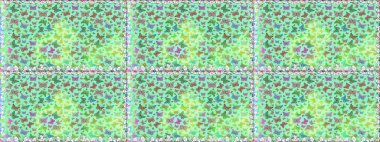 Dekoratif el çizimi kelebekler. Raster illüstrasyonu. Güzel bir kumaş tasarımı. Mavi ve yeşil renkte resim.