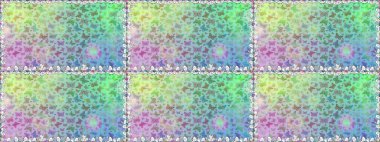 Elle çizilmiş illüstrasyon. Kıyafetler, erkekler, kızlar ve duvar kağıtları için soyut, pürüzsüz desen. Raster. Renkli kelebeklerin güzel arka planı.