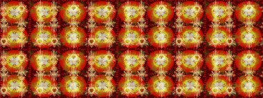 Kar taneleri arka planda. Renkli arka planda izole edilmiş kar tanelerinin düz tasarımı. Kar tanesi süsleme deseni. Raster illüstrasyonu. Kar taneleri deseni.