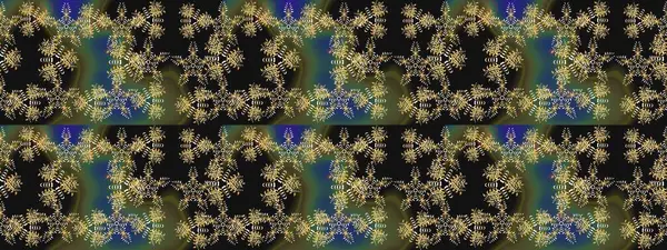 Kar tanelerinin soyut arkaplanlı Noel şablonu. Gri, yeşil ve kahverengi kar taneleri. Renkler. Raster illüstrasyonu. Noel ve Yeni Yıl moda baskıları için tatil tasarımı.