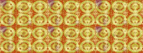 Yuvarlak raster kar tanesi. Güzel kar tanesi. Soyut kış sarısı, turuncu ve nötr süs. Renkli arka planda izole tatlı kar taneleri. Raster illüstrasyonu.