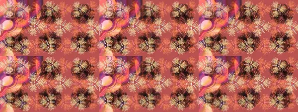 Kar taneleri arka planda. Pembe, kahverengi ve turuncu kar taneli Noel kartı pembe, kahverengi ve turuncu renklerde. Kış kartı Mutlu Noeller, yeni yıl ve mutlu bayramlar..