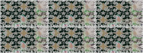 Raster illüstrasyonu. Çiçek deseni. Şatafatlı bahar bahçesi dokusu. Gri renklerde çiçeksiz. Gri renkli çiçekler.