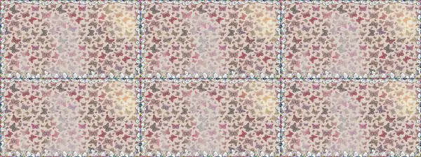 Moda Kumaşı Tasarımı. Elle çizilmiş illüstrasyon. Resimler gri ve nötr renklerde. Raster. Şirin kelebeklerin kusursuz desenleri.