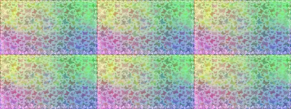 Raster. Kelebeklerle kusursuz desen. Tekstil, kumaş, baskı ve davetiye geçmişi. Tarafsız ve mavi renkli illüstrasyon.