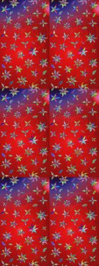 Vadinin çiçekleri kırmızı renklerde. Raster çiçek desenleri çiziyor..