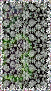 Kusursuz Renksiz Bahar Temalı Kusursuz Arkaplan. Sevimli çiçek raster deseni. Düz Çiçek Elementleri Tasarımı. Gri renkli çiçekler.