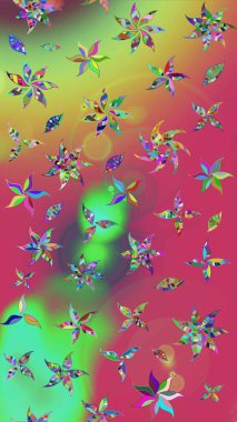 Raster çiçek izi. Çiçek pembesi çizim deseni. Klasik taslak çizimi.