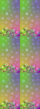 Tarafsız renklerde çiçekler. Sketch Colour Spring Theme eskiz kalıbı. Sevimli çiçek raster deseni. Düz Çiçek Elementleri Tasarımı.