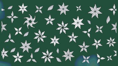 Parlak çiçekli kolaj çiçekleri yeşildir. Çiçek tasarımı için inanılmaz bir kolaj cenneti tarzı. Çiçekli zambaklar eskiz arka planı.