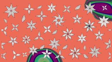 Klasik çiçek desenli. Paketleme, tekstil, duvar kâğıdı için çiçek eskizi. Raster 'ın taze dokusu. Yumuşak pamuk tasarımı. Yumuşak kiremit.