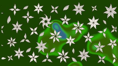 Küçük çiçekte güzel bir çiçek deseni var. Raster deseni. Çiçekli çiçek deseni, suluboya..