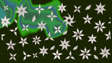 Tekstil veya kitap kapakları, imalat, duvar kağıtları, baskı, hediye paketi ve yapıştırma kitabı için çiçek eskizi geçmişi. Küçük çaplı çiçeklerdeki basit şirin desenler. Raster illüstrasyonu.