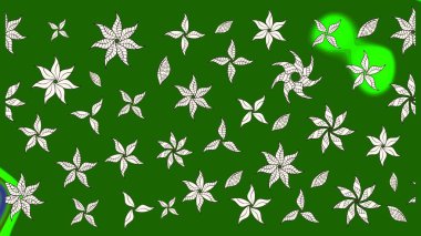 Düz Çiçek Elementleri Tasarımı. Şirin çiçek elementleri. Taslak desenli, modaya uygun kumaş deseni. Raster illüstrasyonu. Renkli Bahar Teması çizim şablonu.