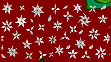 Kırmızı çiçekli bahar çiçekleri. Motley illüstrasyonu. Moda baskıları için zarif bir şablon. Küçük renkli çiçekler. Küçük çiçekte şirin desenler.