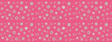 Eskiz arkaplan modeli. Pembe üzerine çiçekler. Suluboya, elle çizilmiş. Raster stoku.