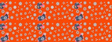 Moda baskıları için zarif bir şablon. Küçük renkli çiçekler. Motley illüstrasyonu. Robot resim. Çiçekli bahar çiçekleri. Küçük çiçekte şirin desenler.